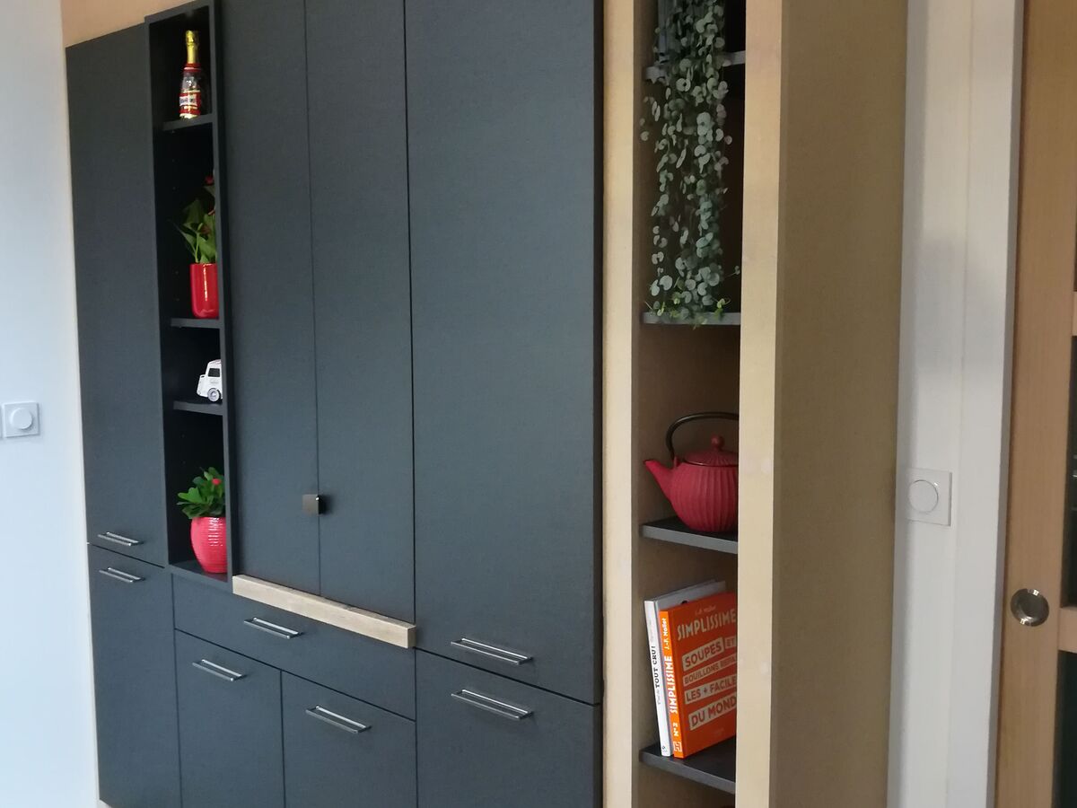 Cuisine avant-après sur mesure Label Métal Brossé