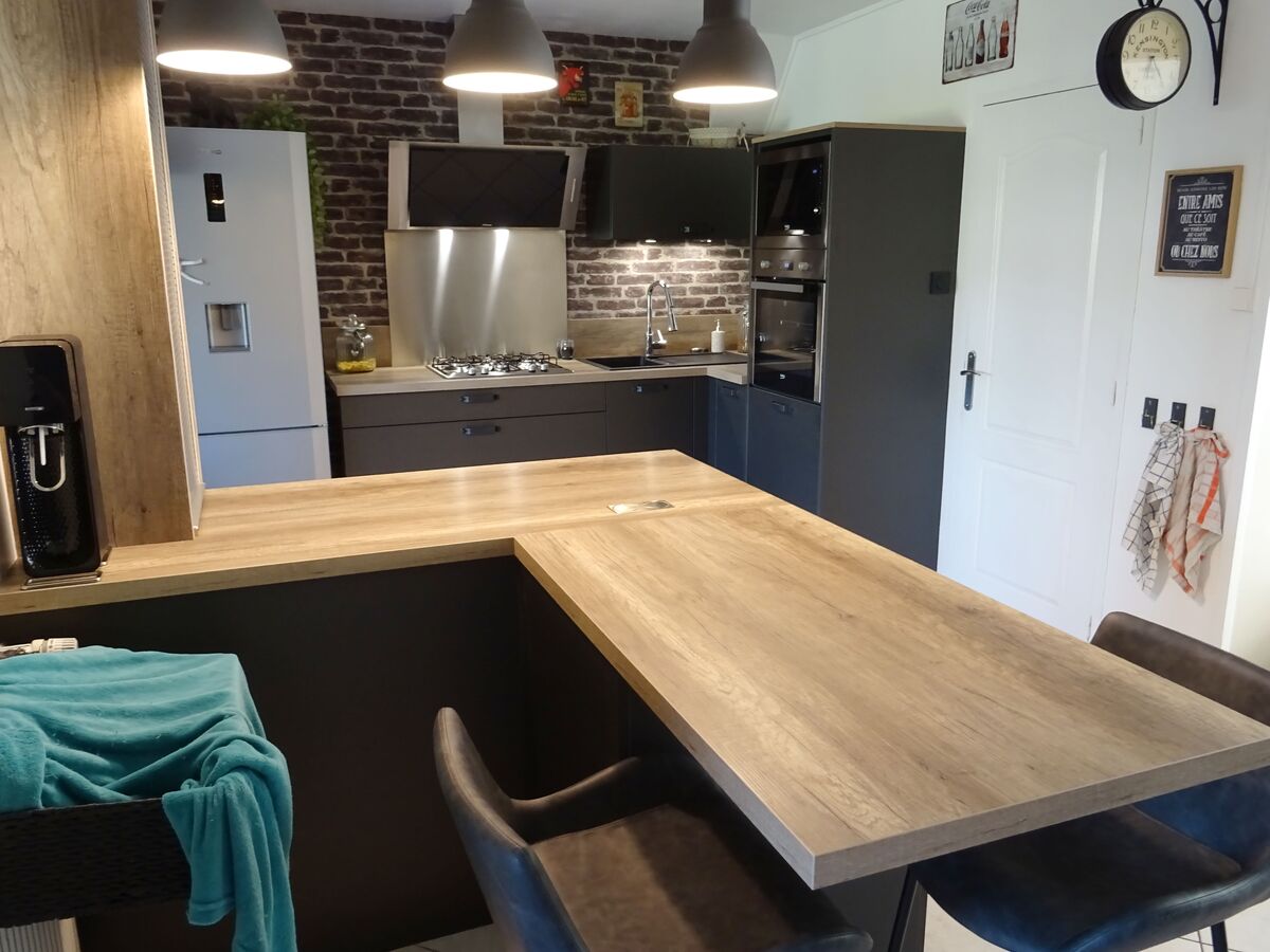 Cuisine équipée sur mesure Label Métal Brossé