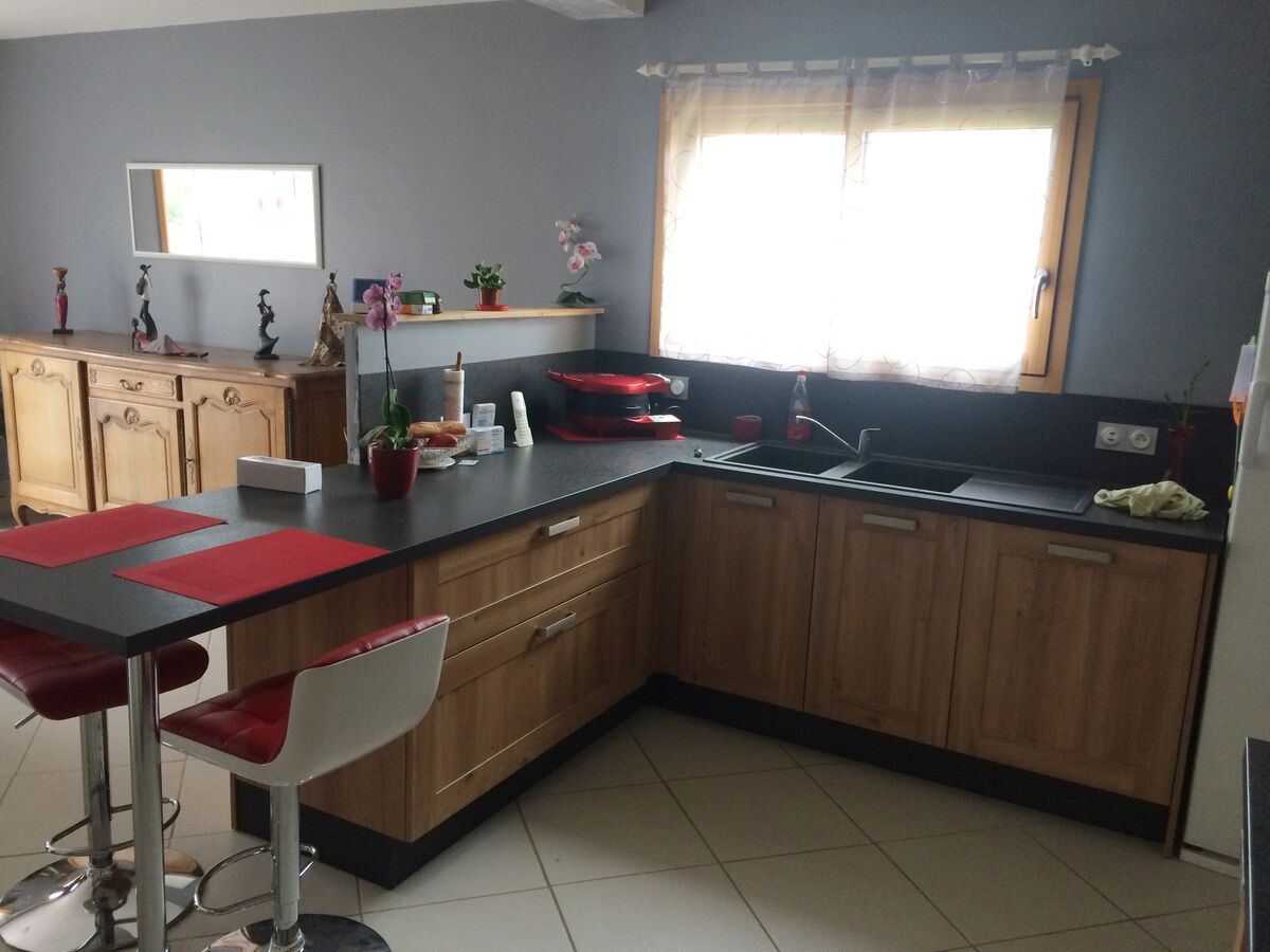 Cuisine avant-après sur mesure Trend Cube Chêne Honey