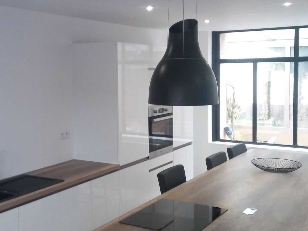 Cuisine avant-après sur mesure Light Blanc brillant