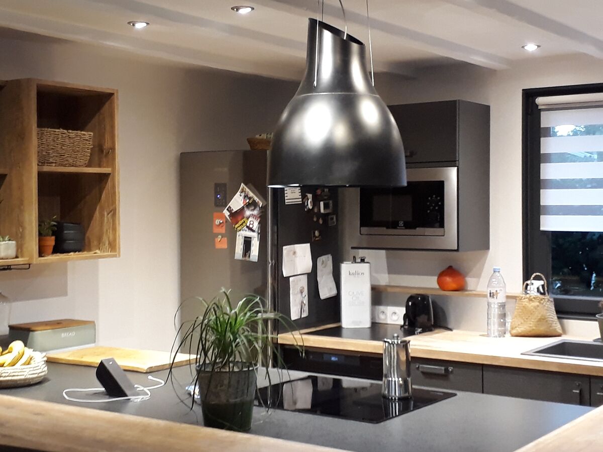 Cuisine avant-après sur mesure Label Métal Brossé et Trend Hipster Wood