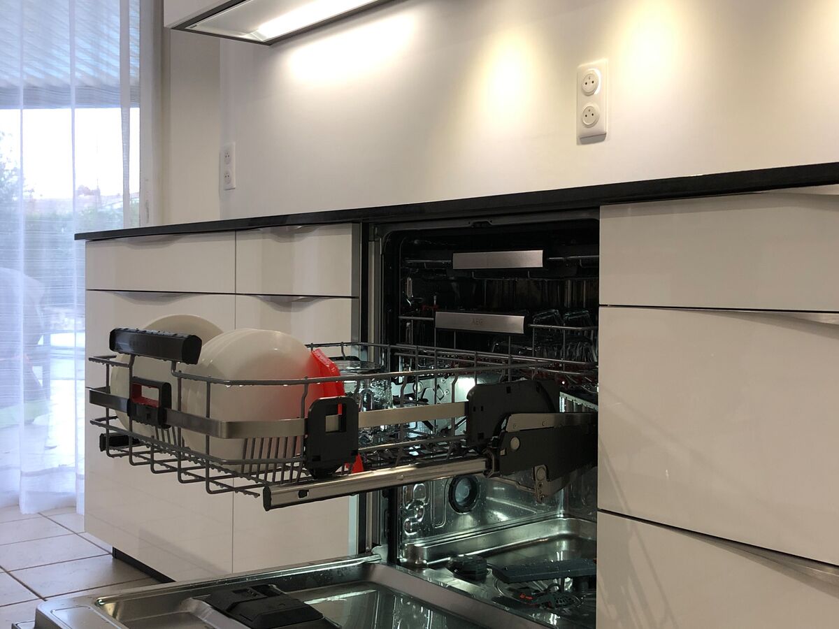 Cuisine avant-après sur mesure Light Blanc Brillant