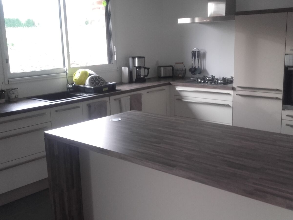 Cuisine avant-après sur mesure Trend Pannacotta mat