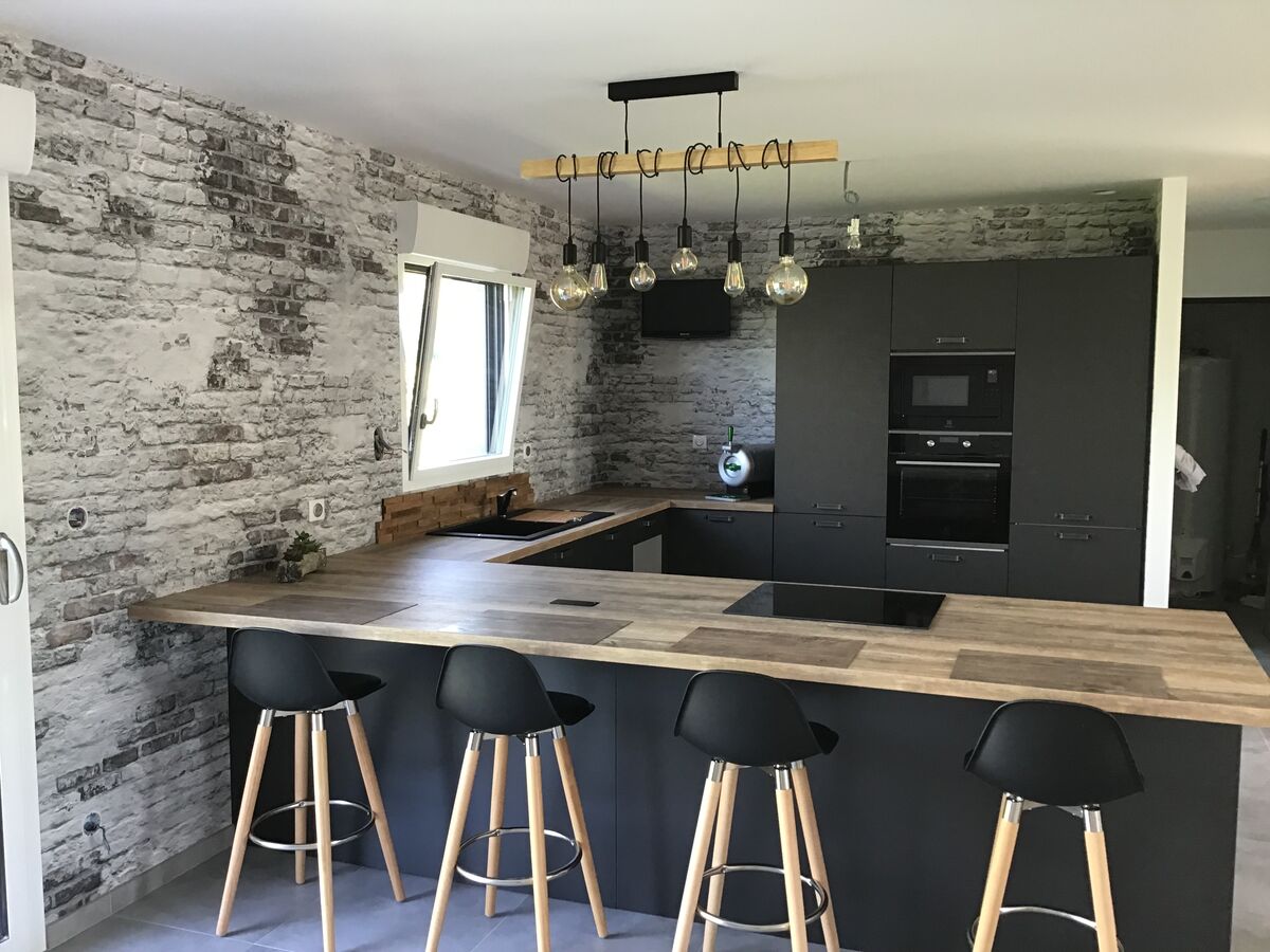 Rénovation cuisine équipée sur mesure Label Métal Brossé