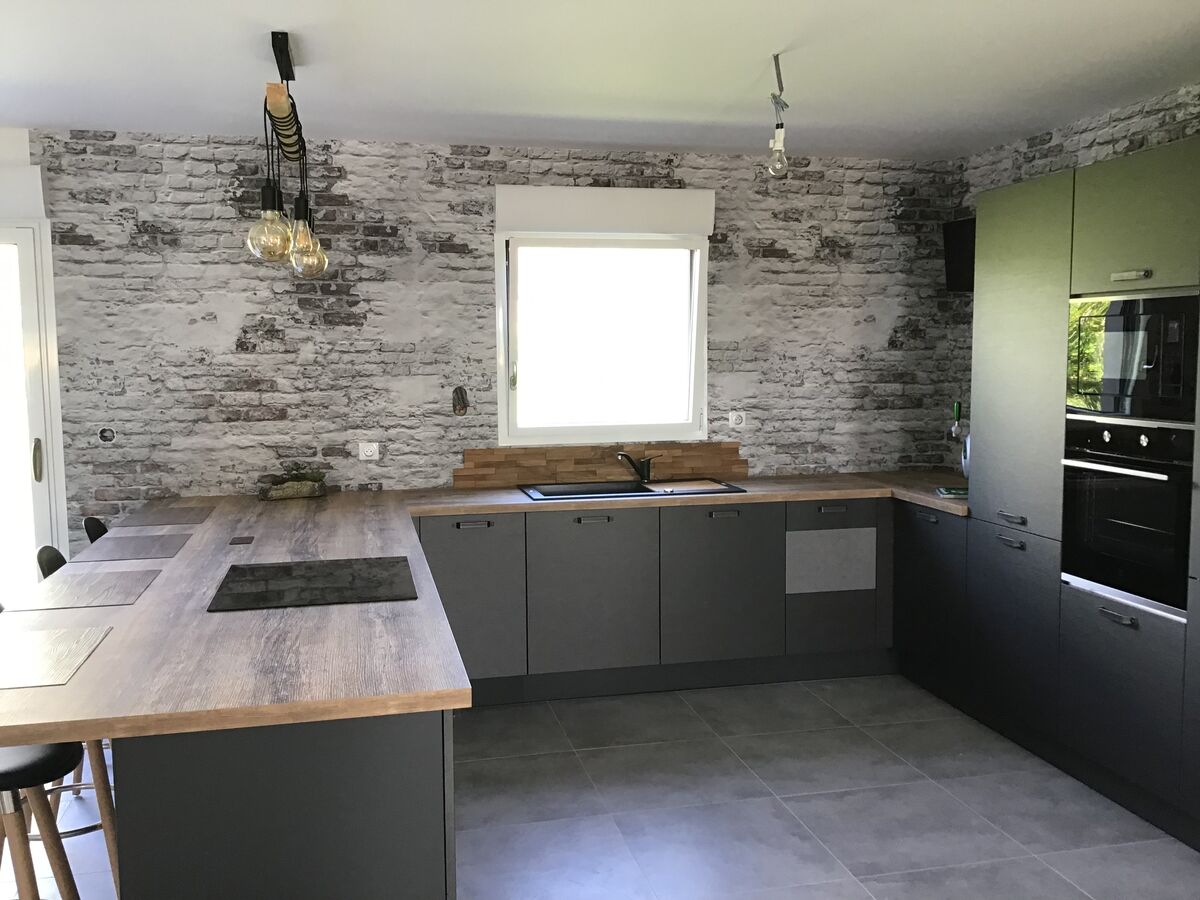 Cuisine avant-après sur mesure Label Métal Brossé