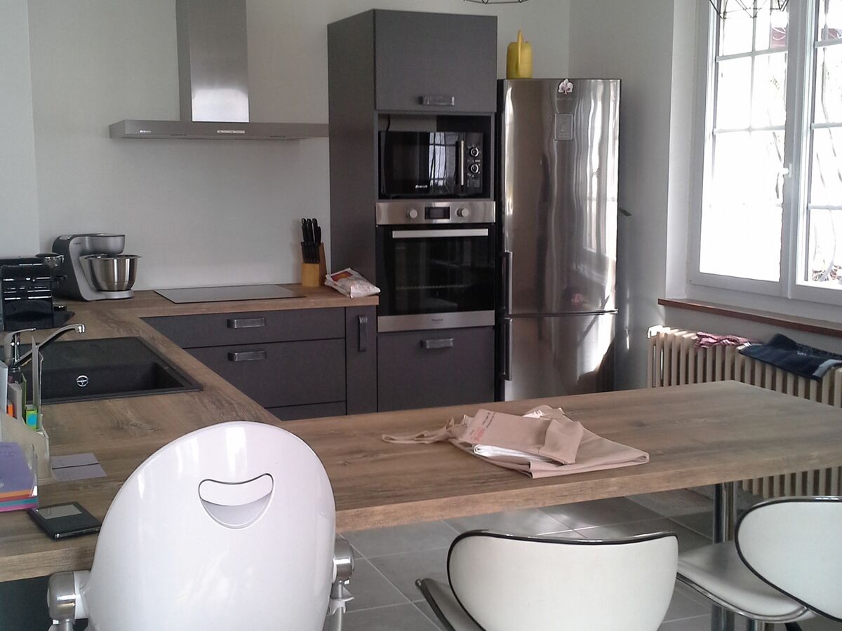 Rénovation cuisine équipée sur mesure Label Métal Brossé