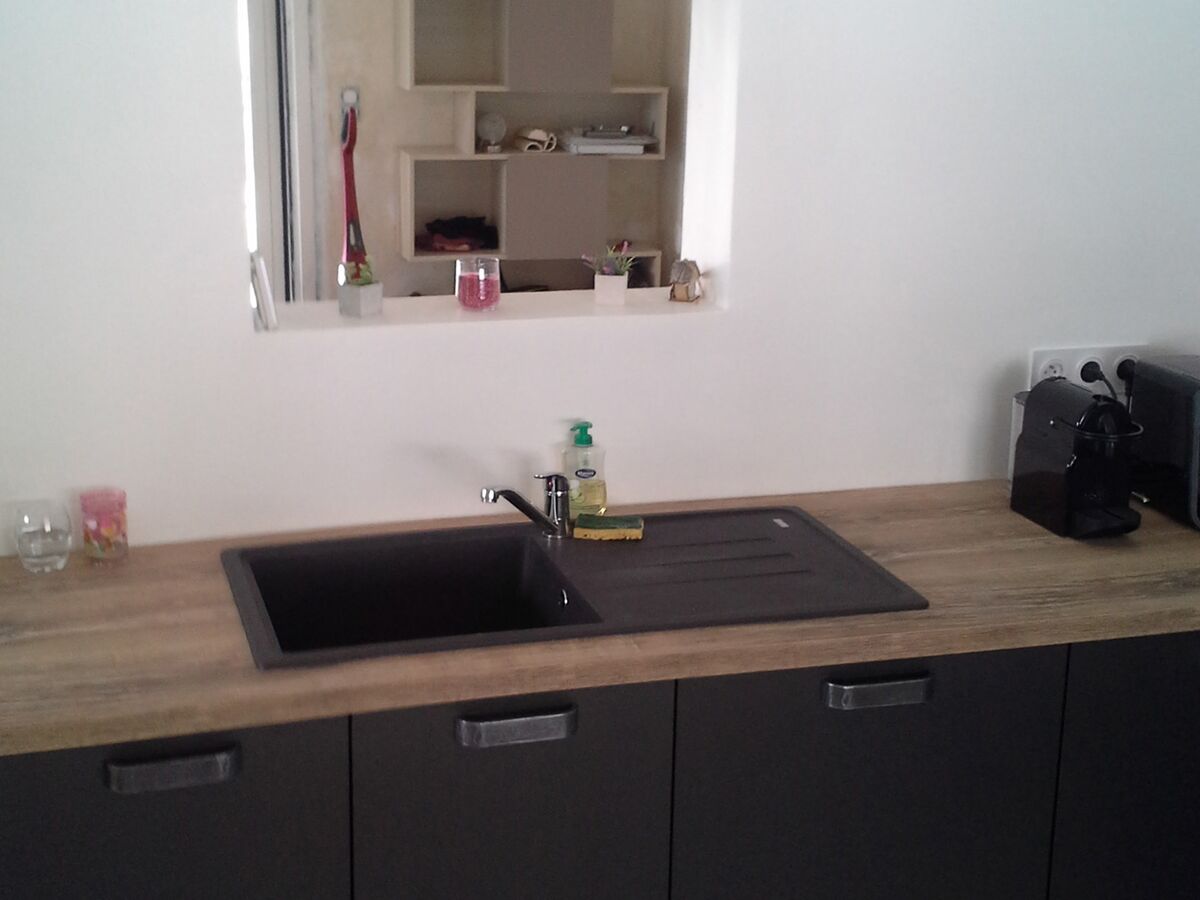 Cuisine avant-après sur mesure Label Métal Brossé