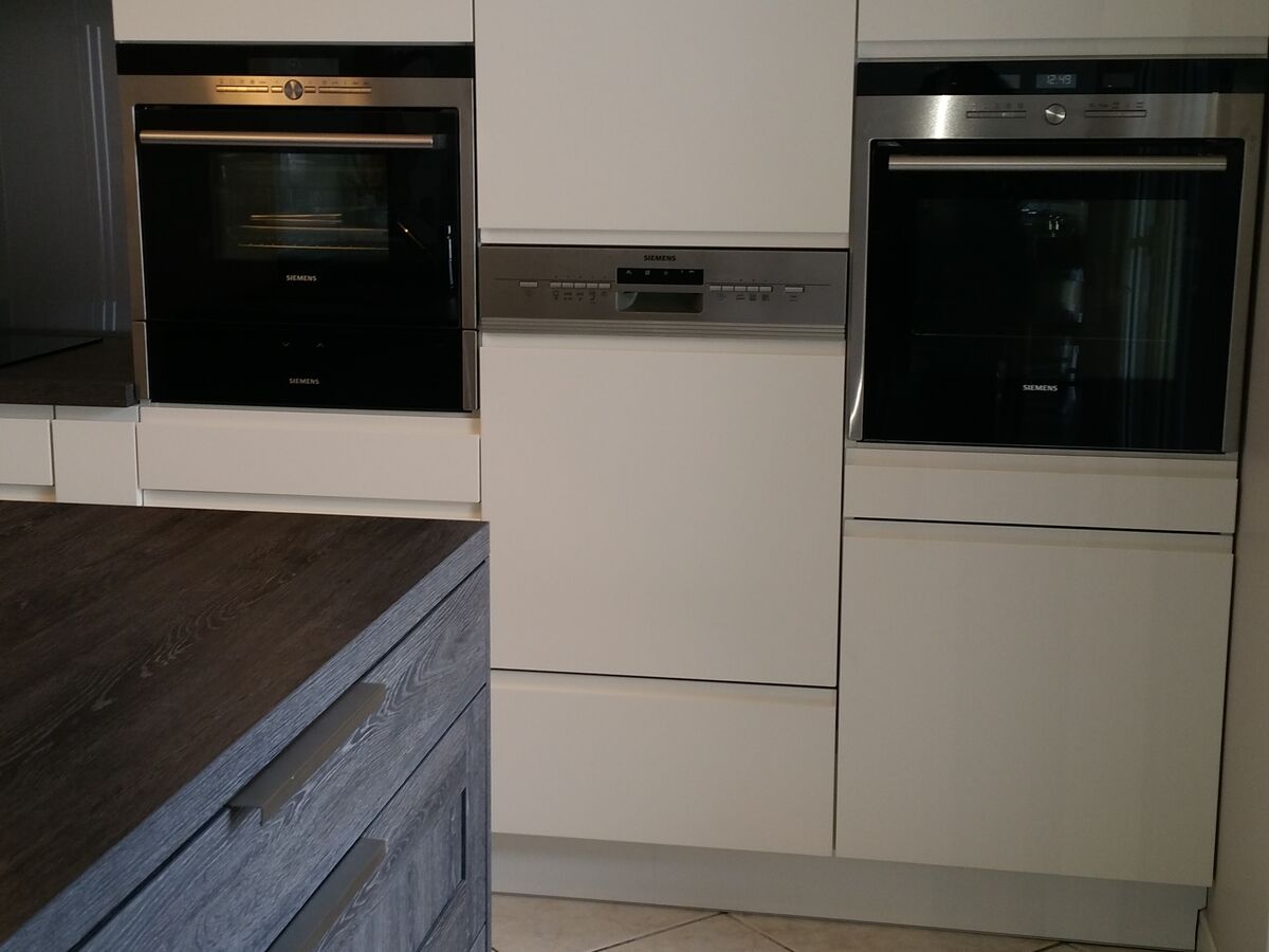 Cuisine avant-après sur mesure Light Blanc brillant