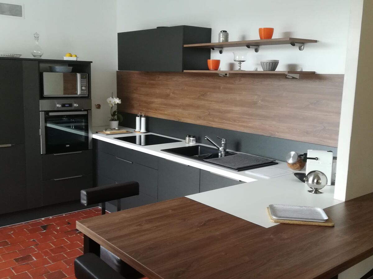 Cuisine avant-après sur mesure Label Métal Brossé