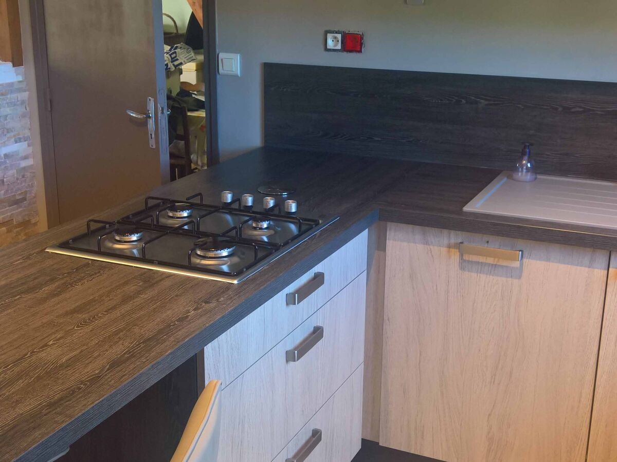 Cuisine avant-après sur mesure Trend + Soft oak