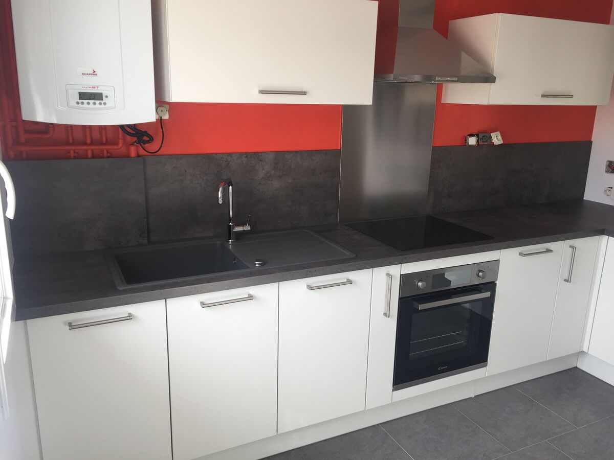 Cuisine avant-après sur mesure Trend Blanc Mat