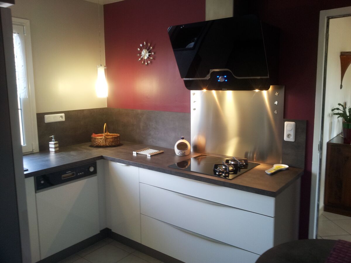 Cuisine avant-après sur mesure Light Blanc brillant