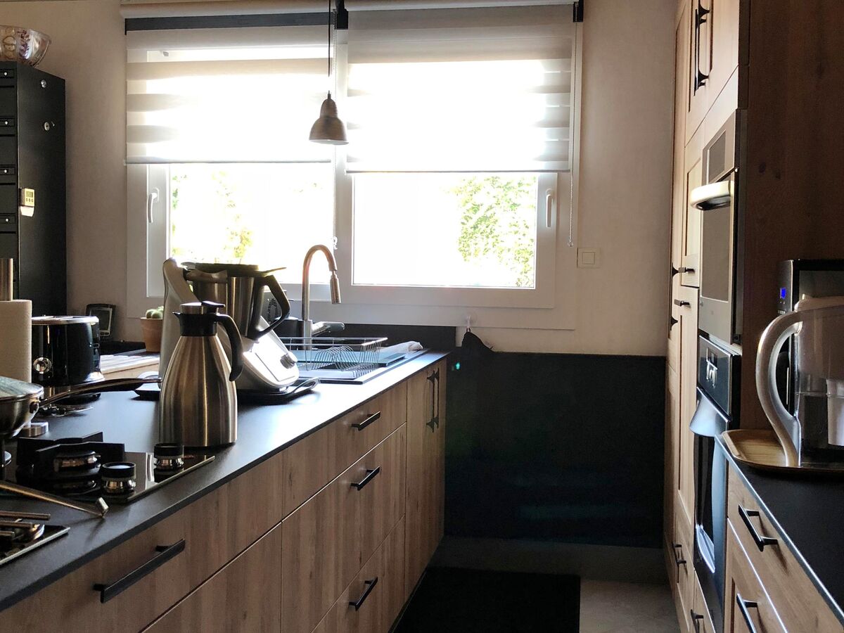 Cuisine avant-après sur mesure Trend Cube Chêne Honey