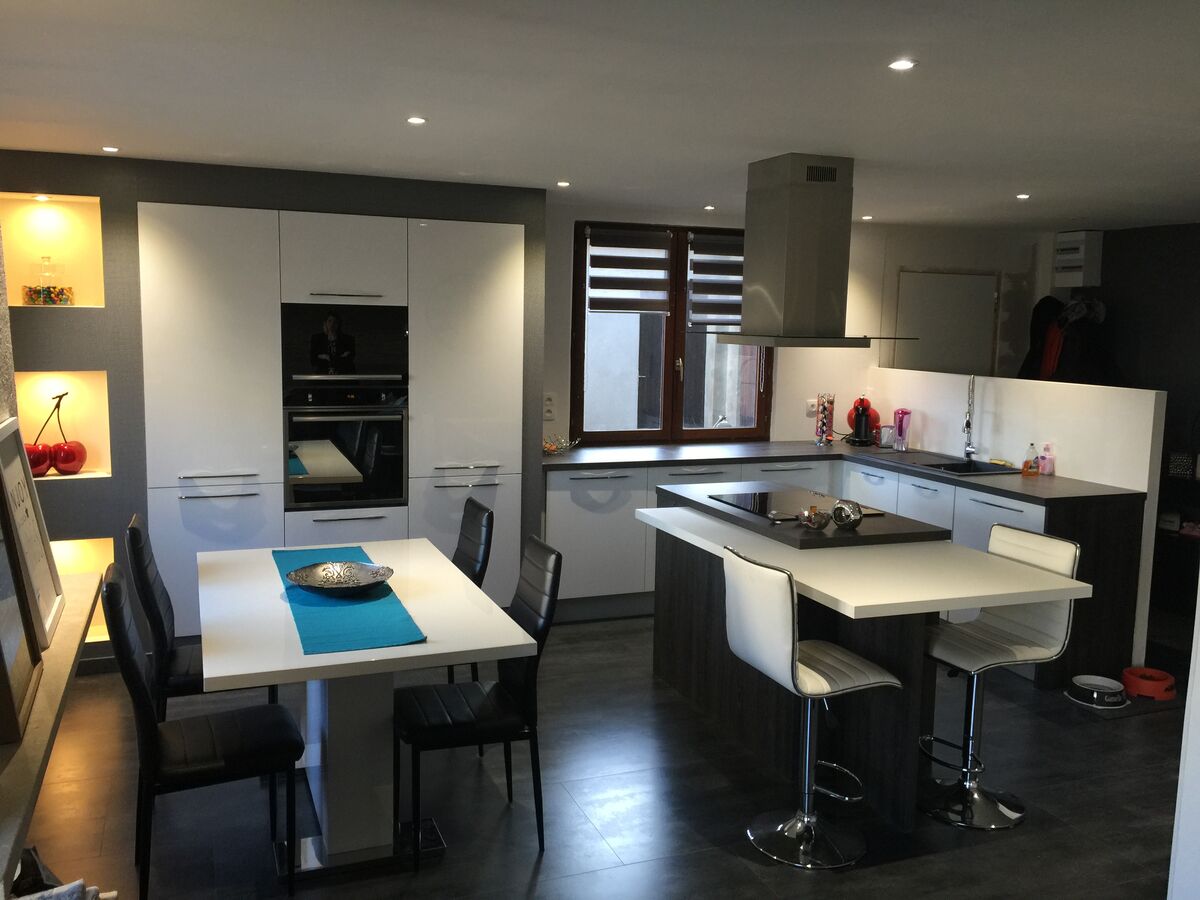 Cuisine équipée sur mesure Light Blanc brillant