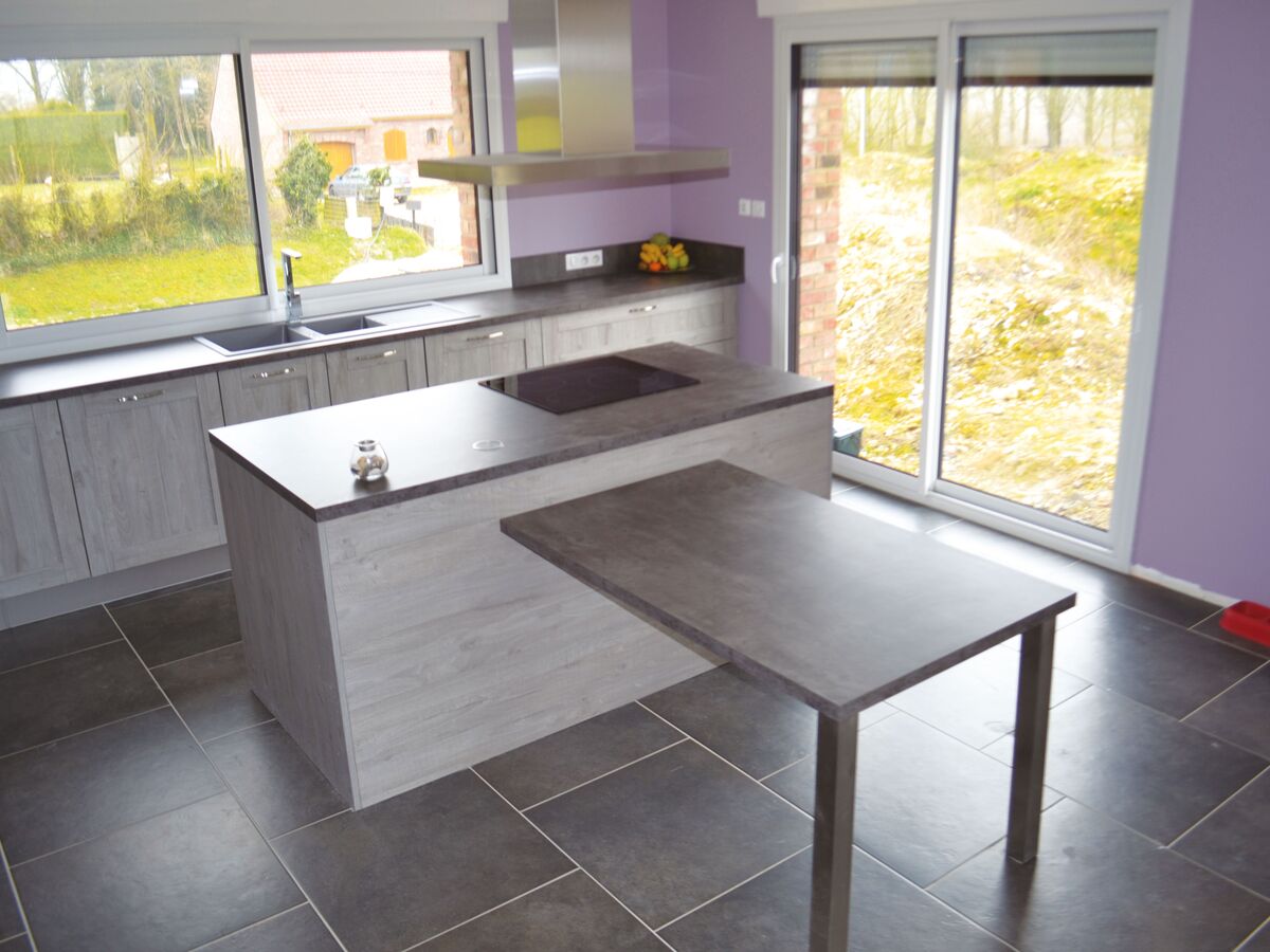 Cuisine avant-après sur mesure Label Cube Chêne Sable Synchrone