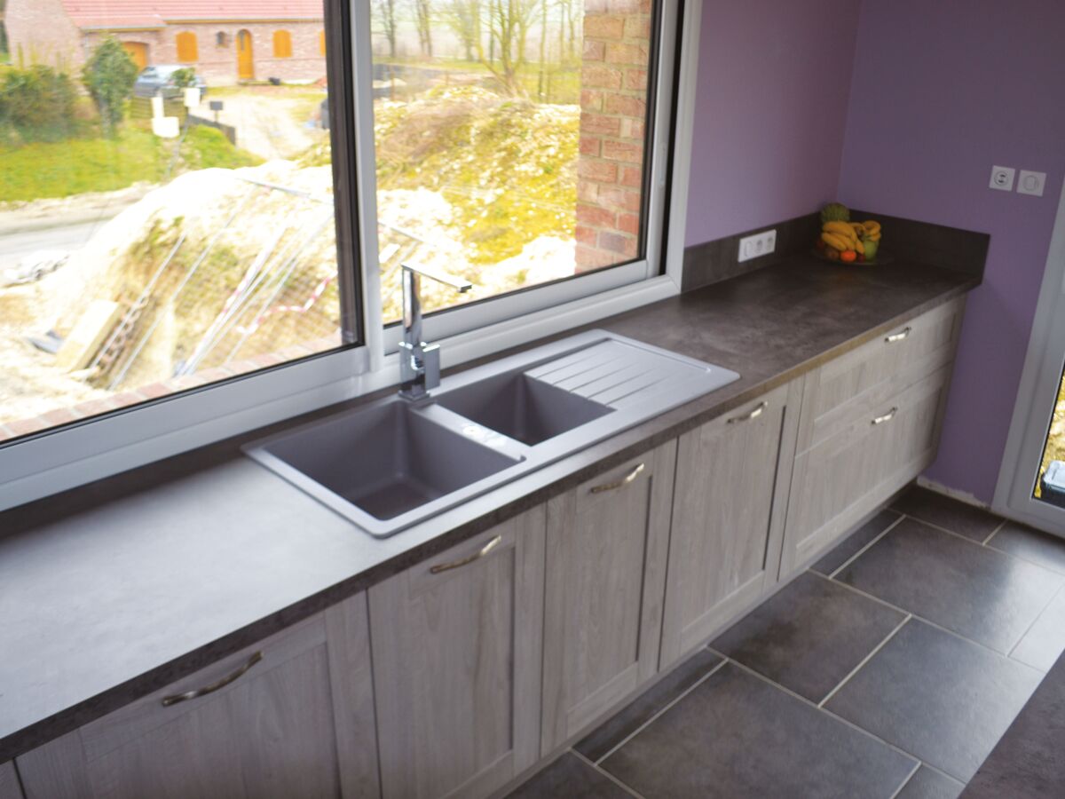 Cuisine avant-après sur mesure Label Cube Chêne Sable Synchrone