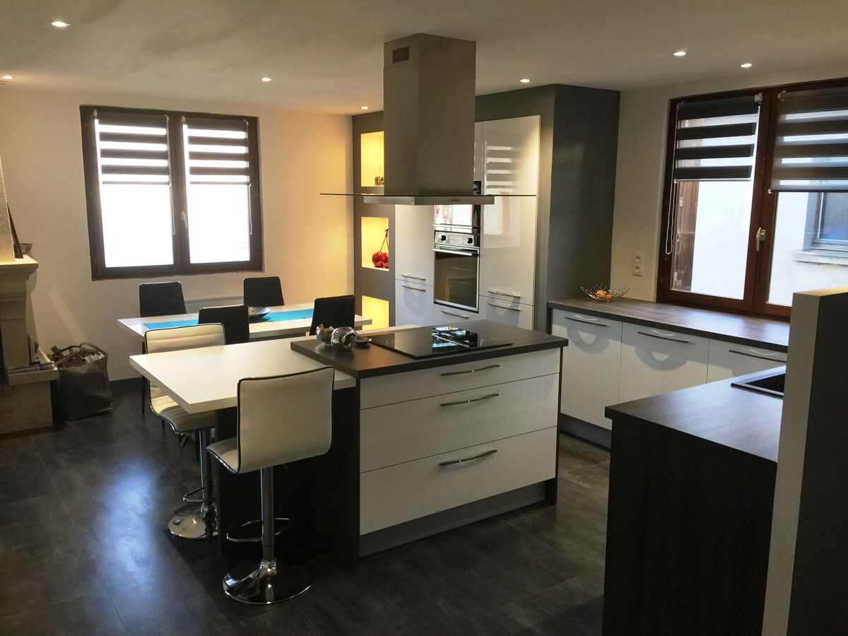 Cuisine avant-après sur mesure Light Blanc brillant