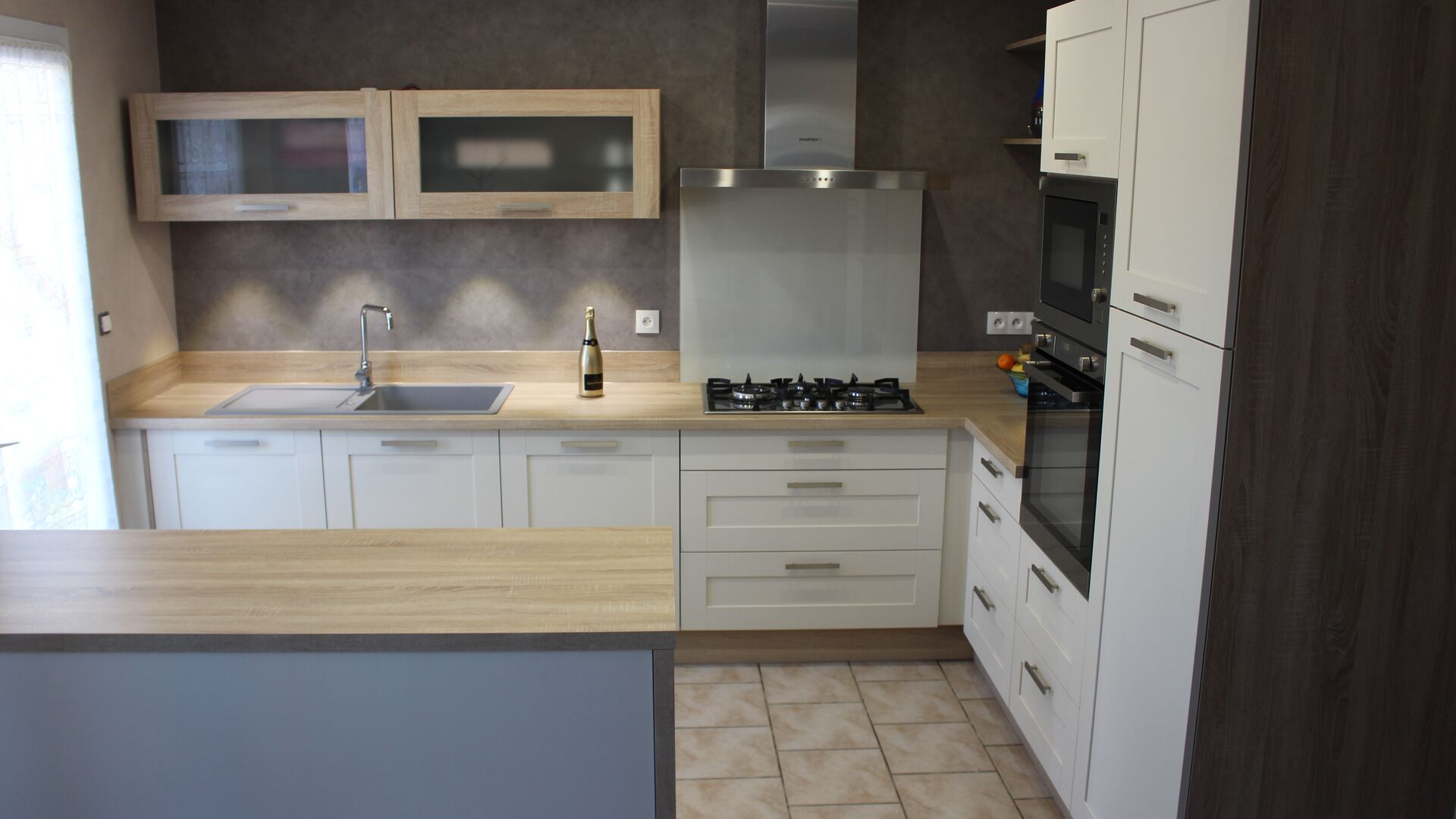 Cuisine équipée sur mesure Trend Cube Pannacotta mat