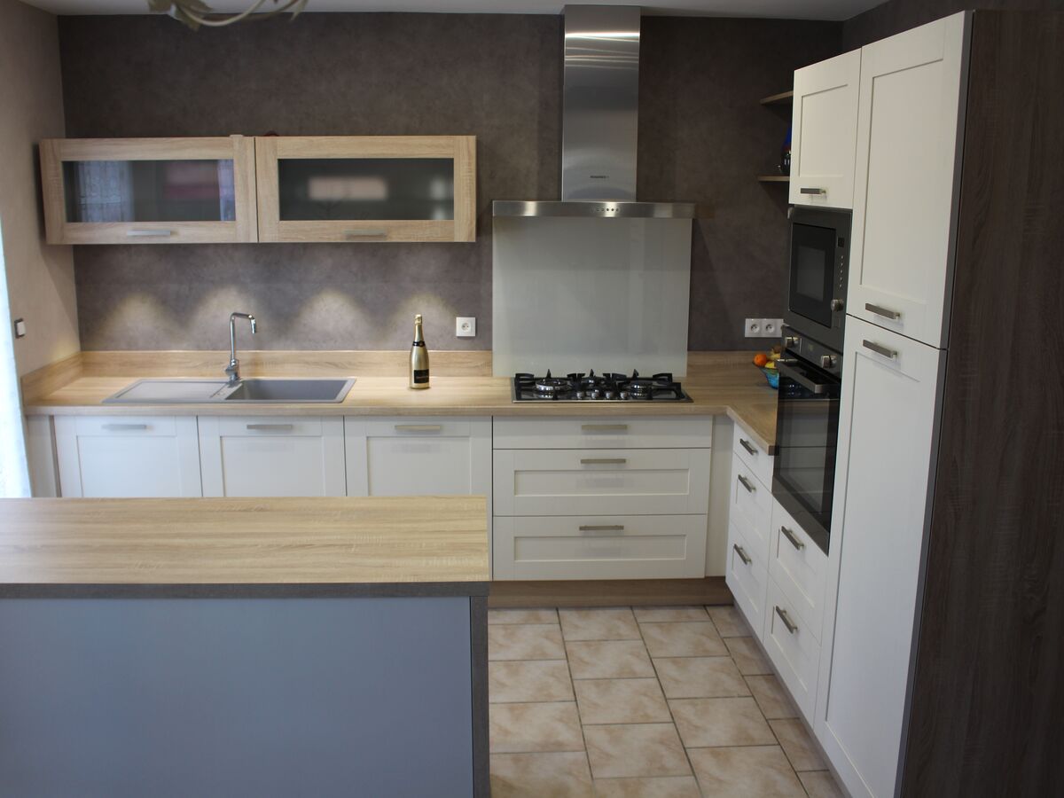 Cuisine équipée sur mesure Trend Cube Pannacotta mat