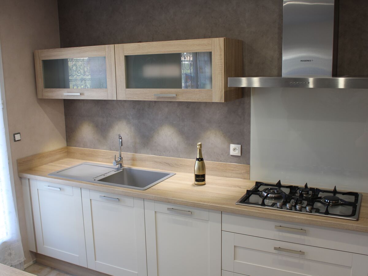 Rénovation cuisine sur mesure Trend Cube Pannacotta mat