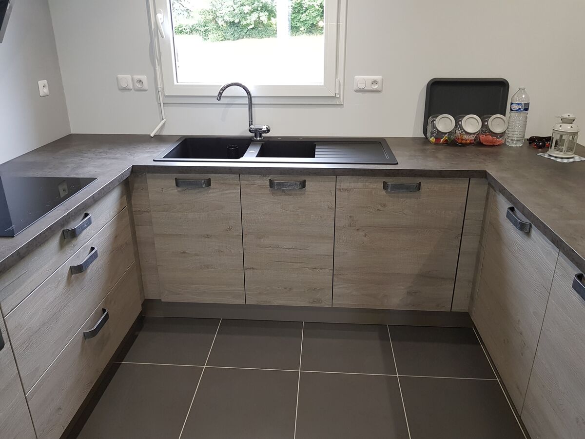 Rénovation cuisine sur mesure Label Chêne Sable Synchrone