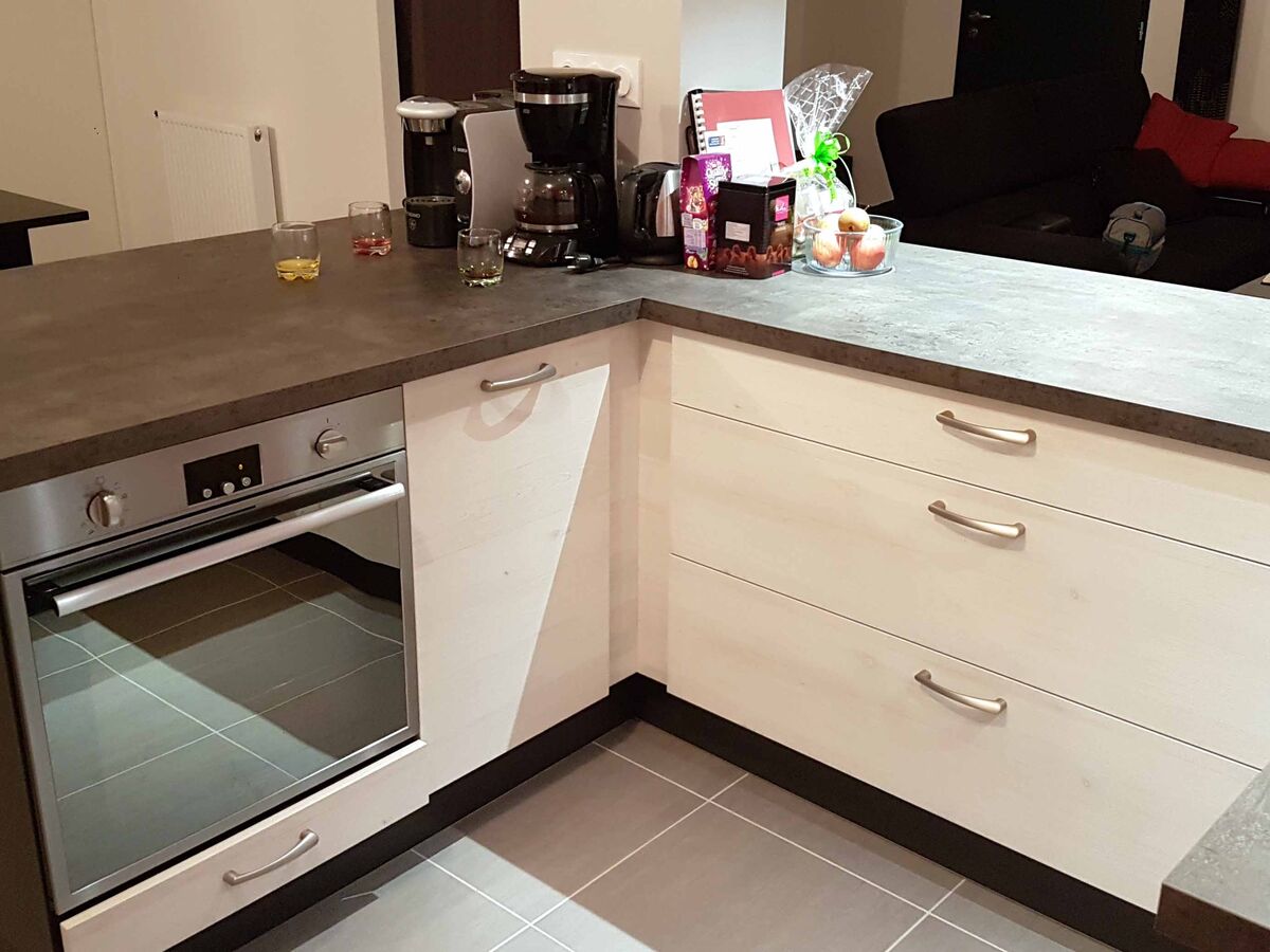 Cuisine avant-après sur mesure Trend + Artic wood