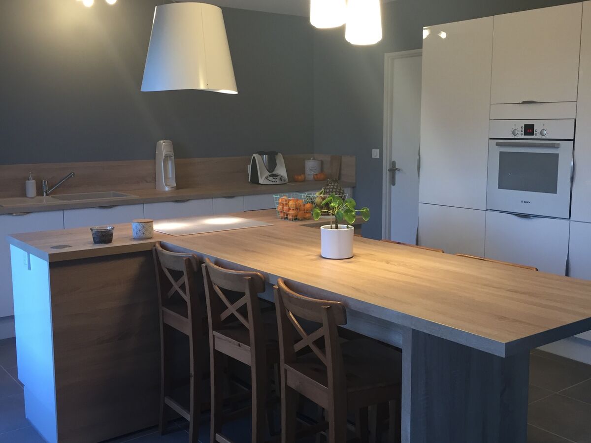 Cuisine avant-après sur mesure Light Blanc Brillant