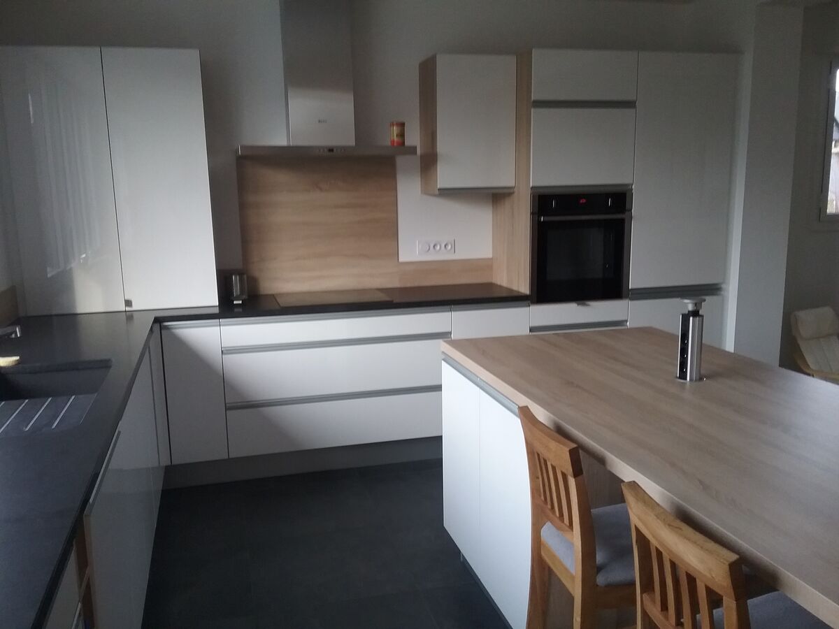 Cuisine avant-après sur mesure Light Blanc Brillant