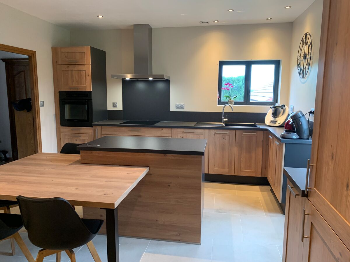 Cuisine équipée sur mesure TREND CUBE Chêne Honey