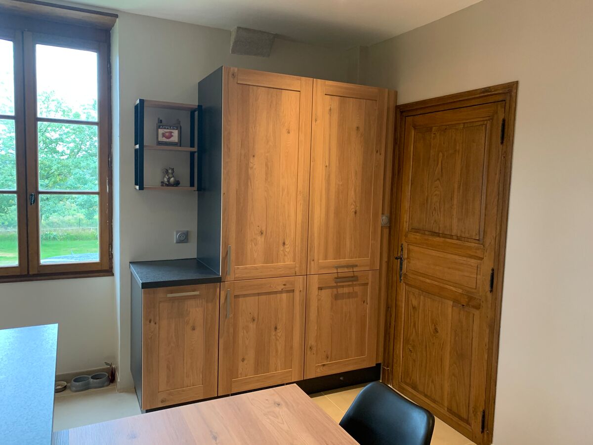 Cuisine avant-après sur mesure TREND CUBE Chêne Honey