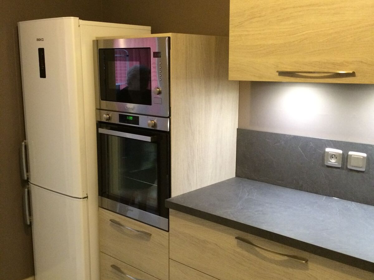 Cuisine avant-après sur mesure Label Chêne Sable Synchrone