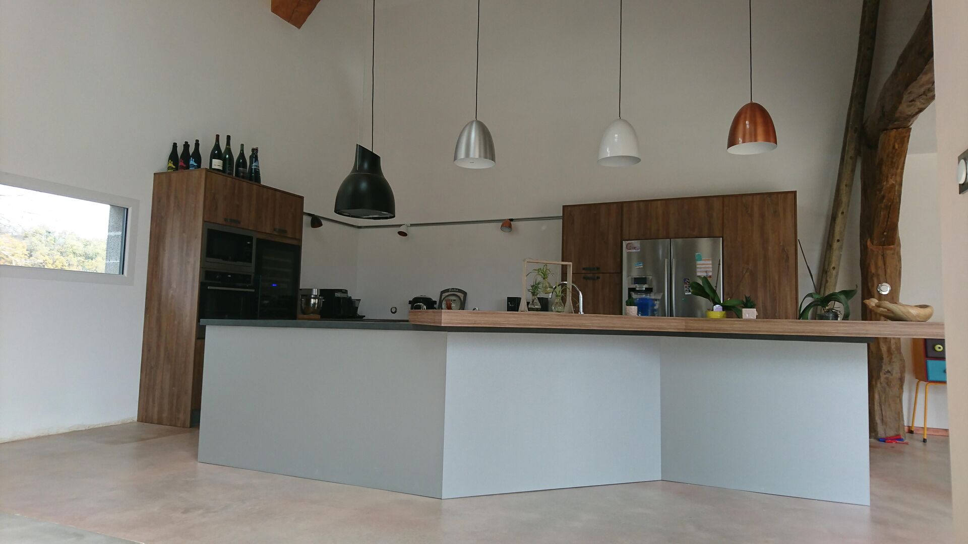 Cuisine équipée sur mesure Trend Plus Osani Oak & Label Métal Brossé