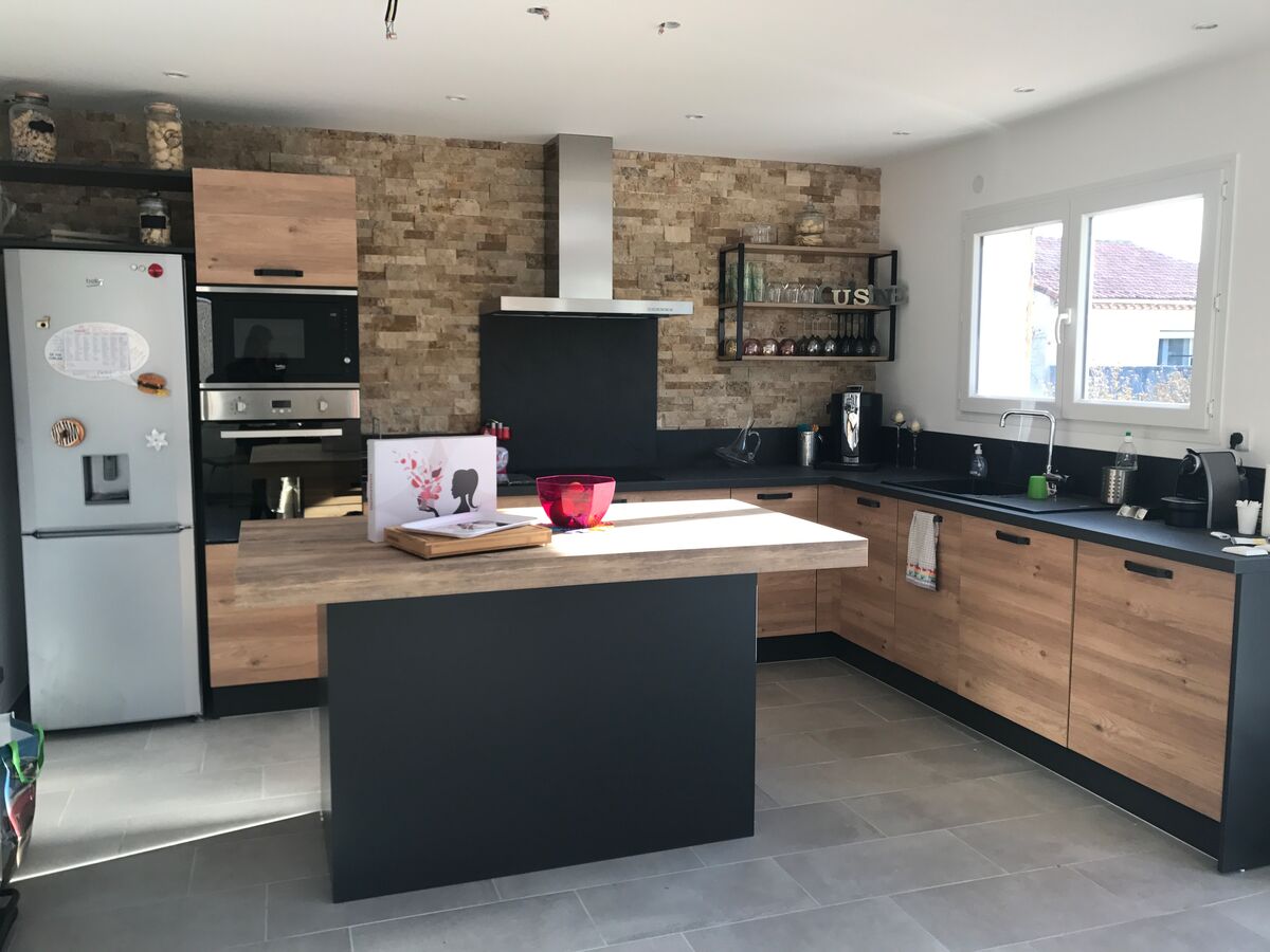 Rénovation cuisine équipée sur mesure Trend Chêne Honey