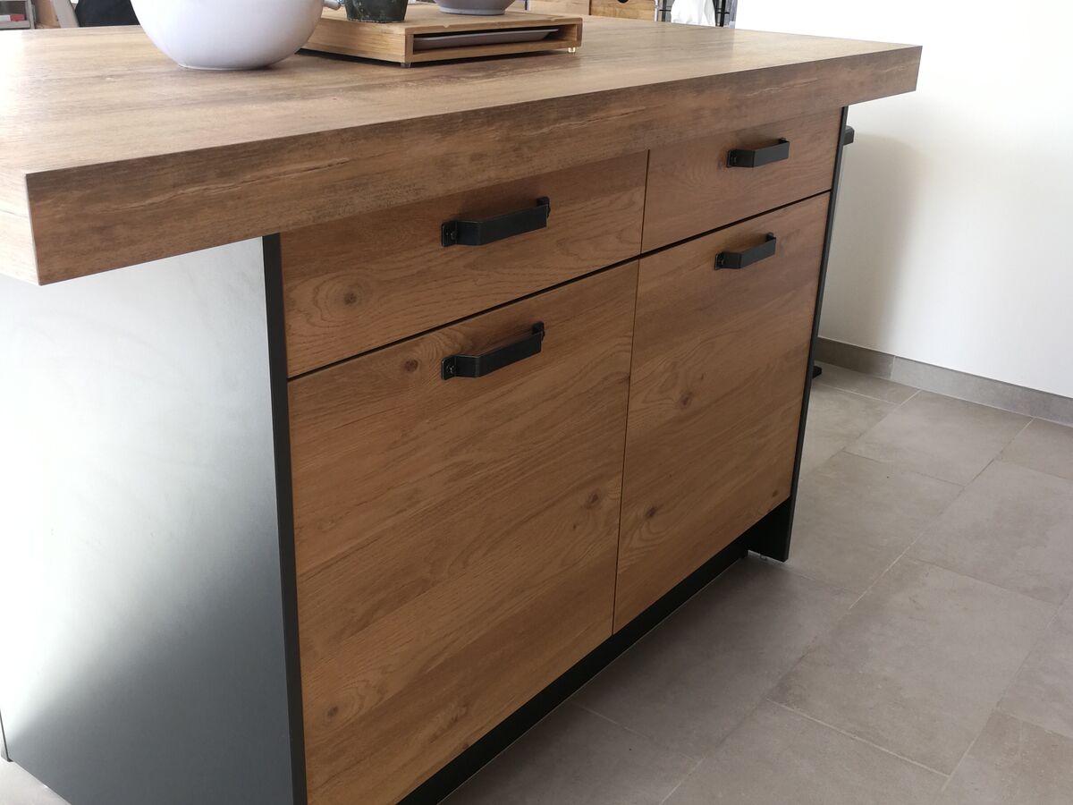 Cuisine avant-après sur mesure Trend Chêne Honey