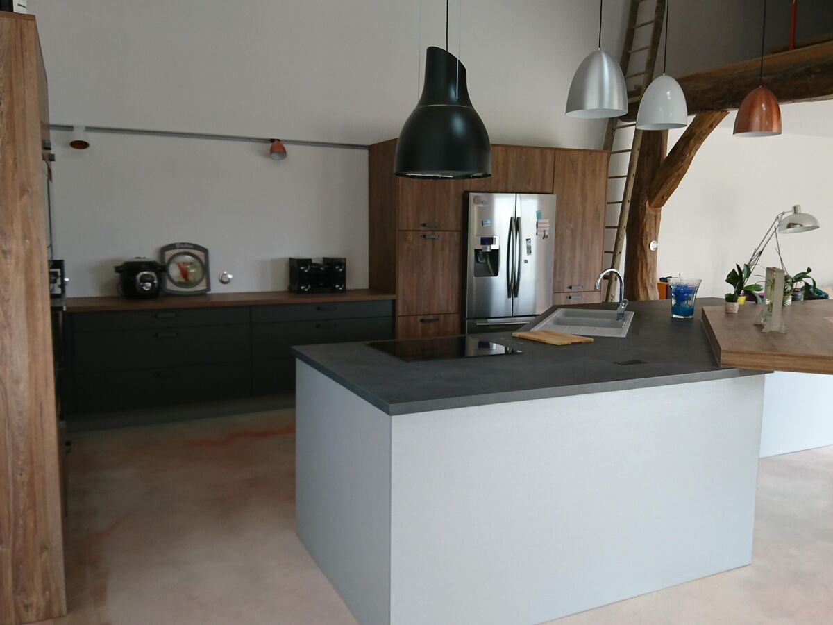 Cuisine avant-après sur mesure Trend Plus Osani Oak & Label Métal Brossé