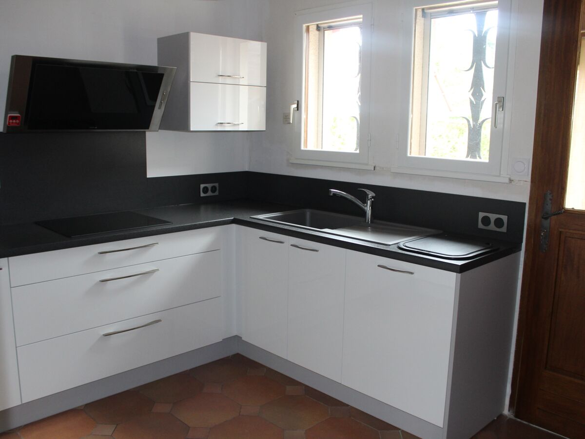 Cuisine avant-après sur mesure Light Blanc Brillant