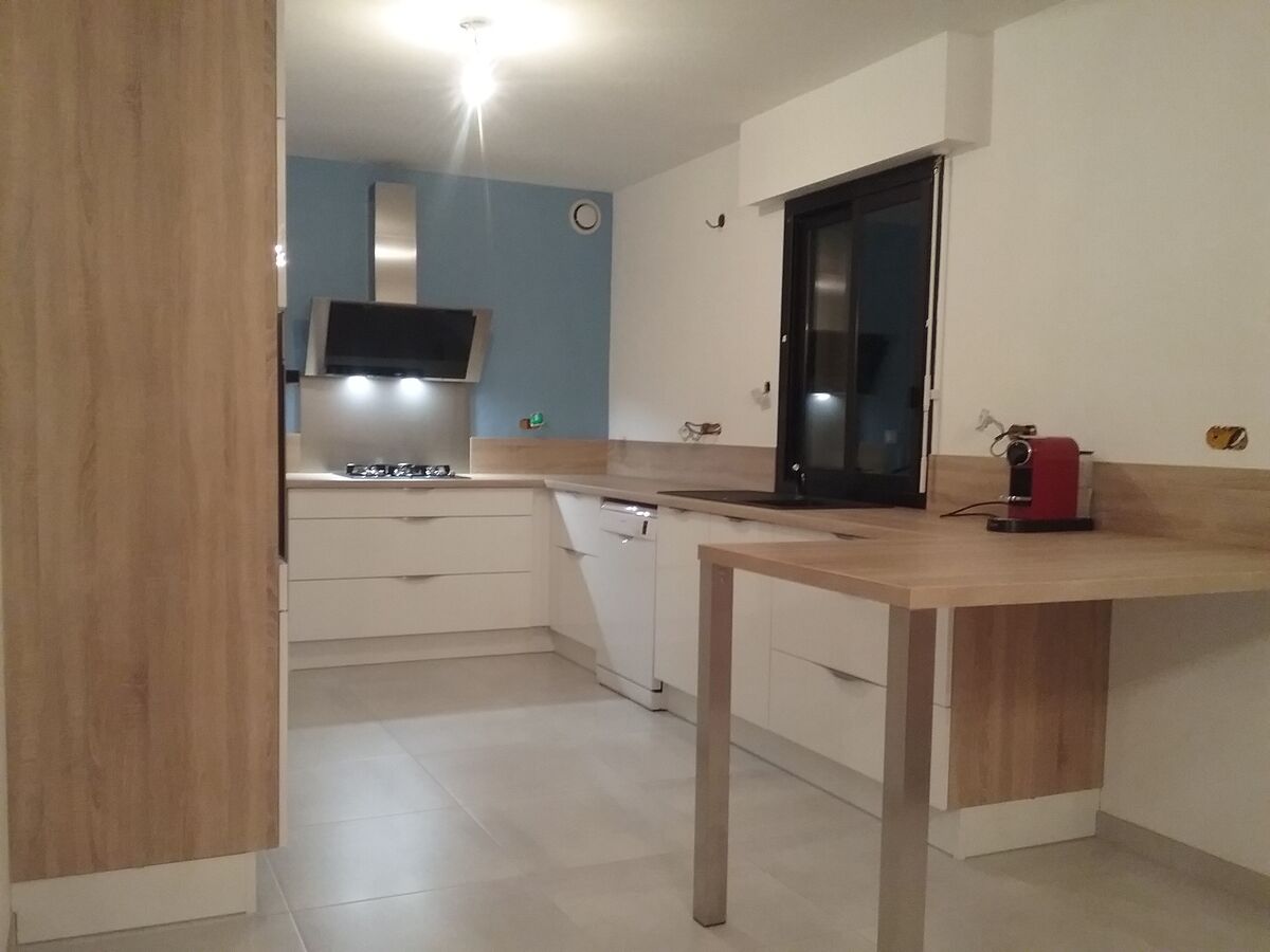 Cuisine avant-après sur mesure Light Blanc Brillant