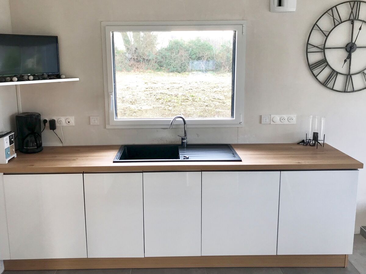 Cuisine avant-après sur mesure Light Blanc Brillant