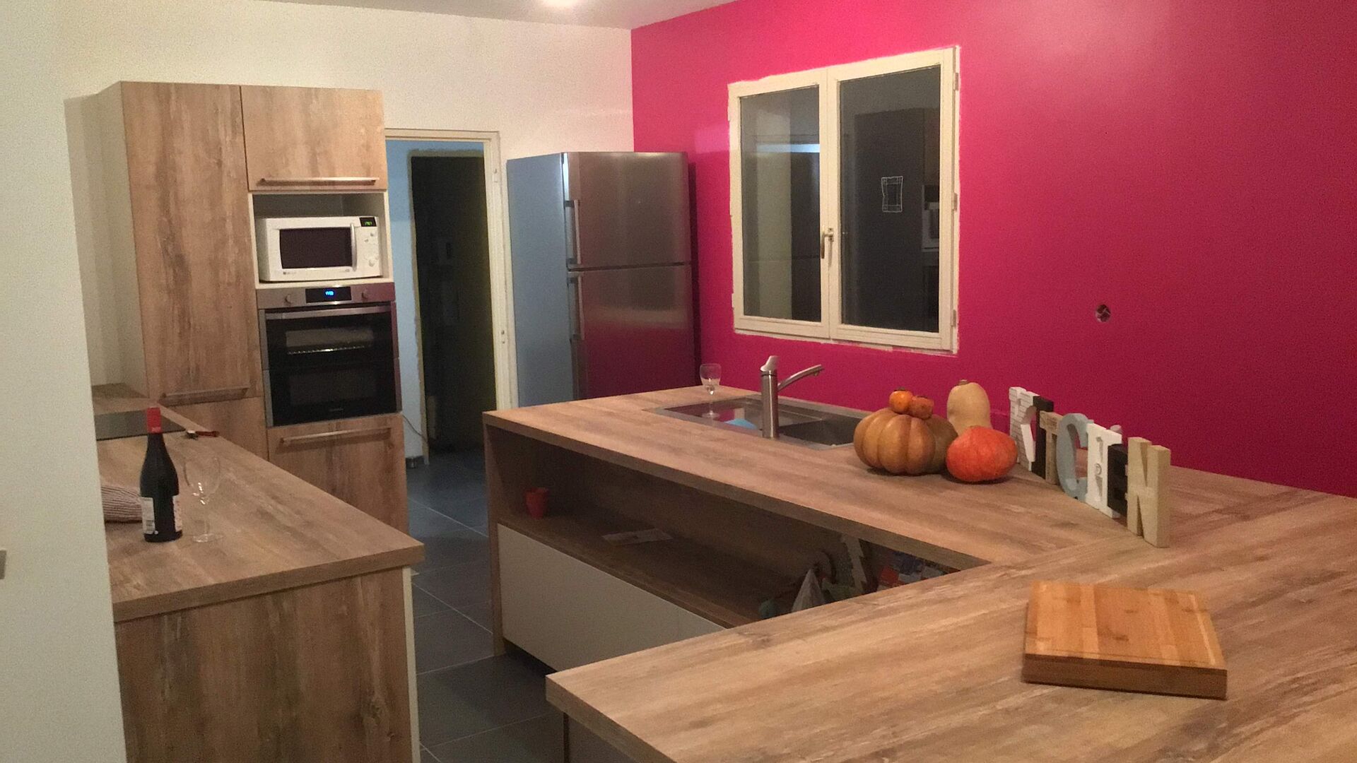 Cuisine équipée sur mesure Trend Plus Pannacotta Mat & Hipster Wood