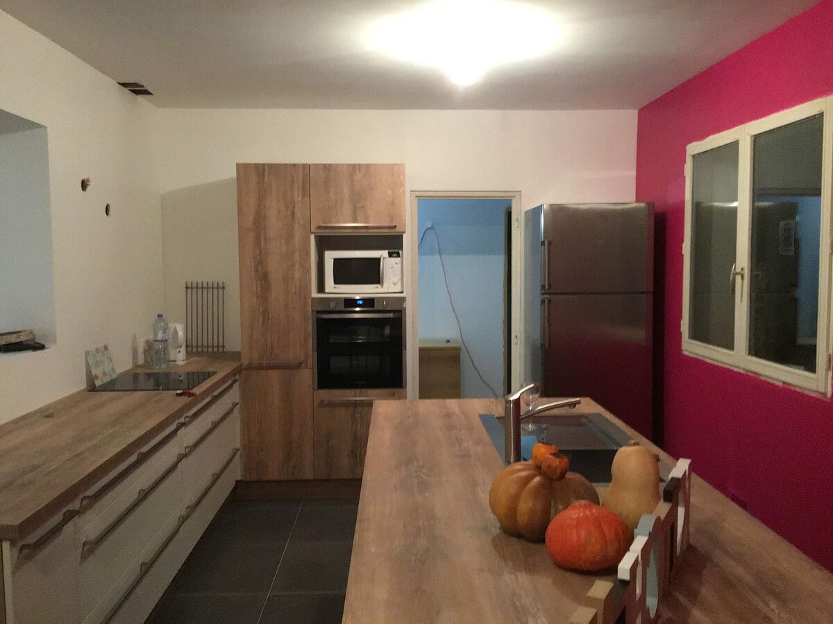 Cuisine avant-après sur mesure Trend Plus Pannacotta Mat & Hipster Wood