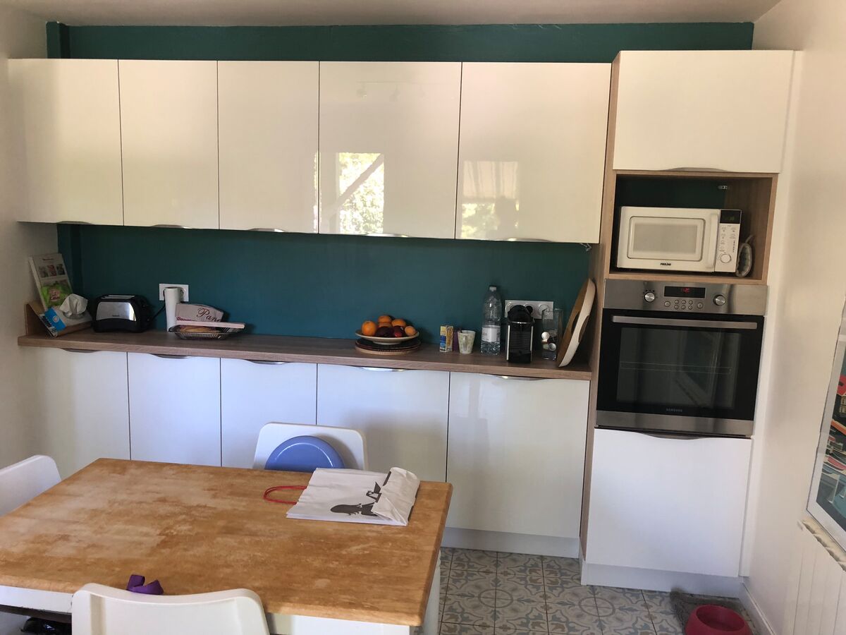 Cuisine avant-après sur mesure Light Blanc Brillant