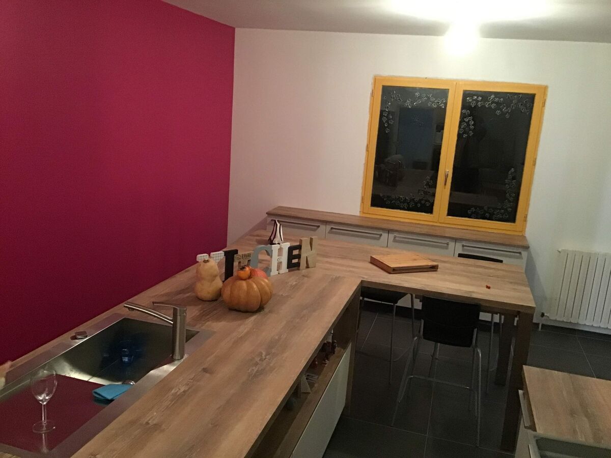 Cuisine avant-après sur mesure Trend Plus Pannacotta Mat & Hipster Wood