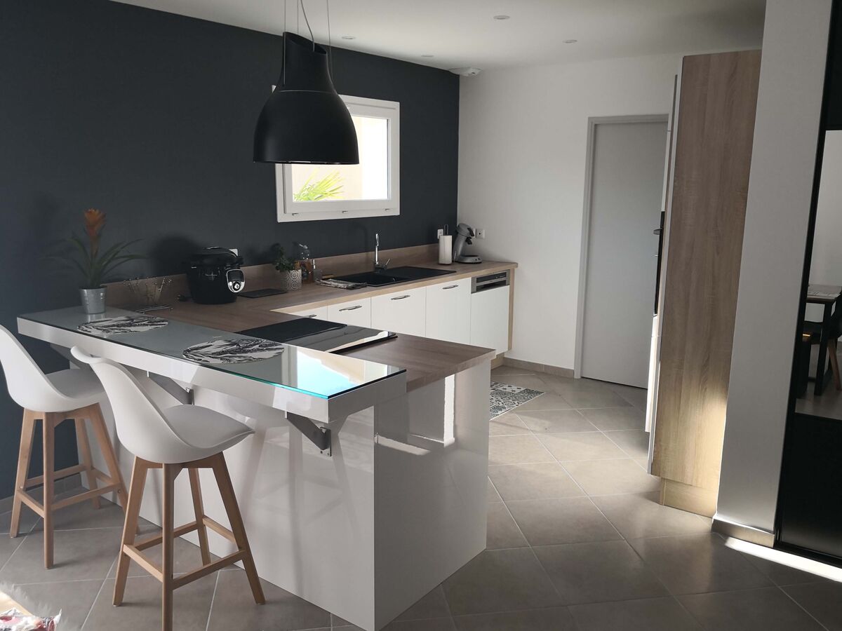 Cuisine équipée sur mesure Light Blanc Brillant