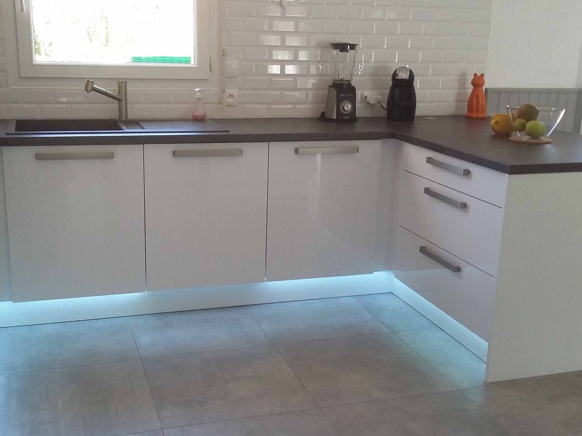 Rénovation cuisine sur mesure Light Blanc brillant