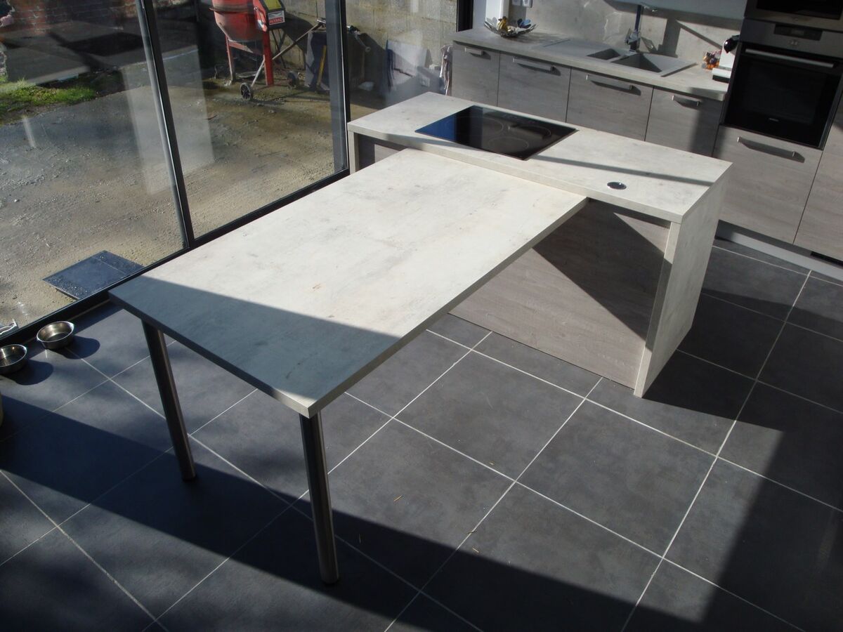 Cuisine avant-après sur mesure Label Chêne Sable Synchrone