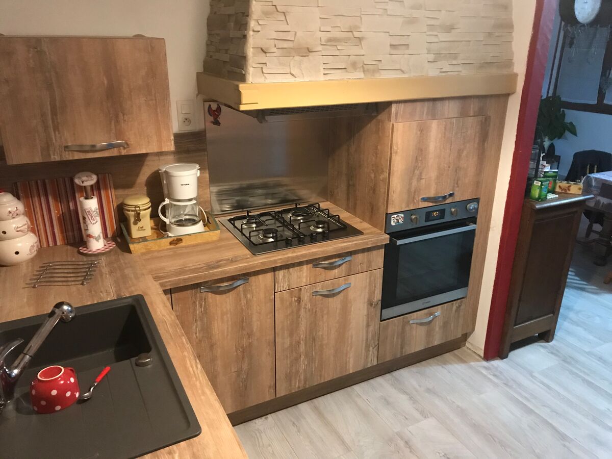 Cuisine avant-après sur mesure Trend Hipster Wood