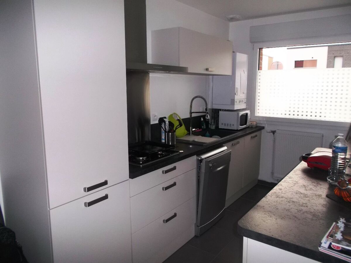 Cuisine avant-après sur mesure Trend + Blanc Mat