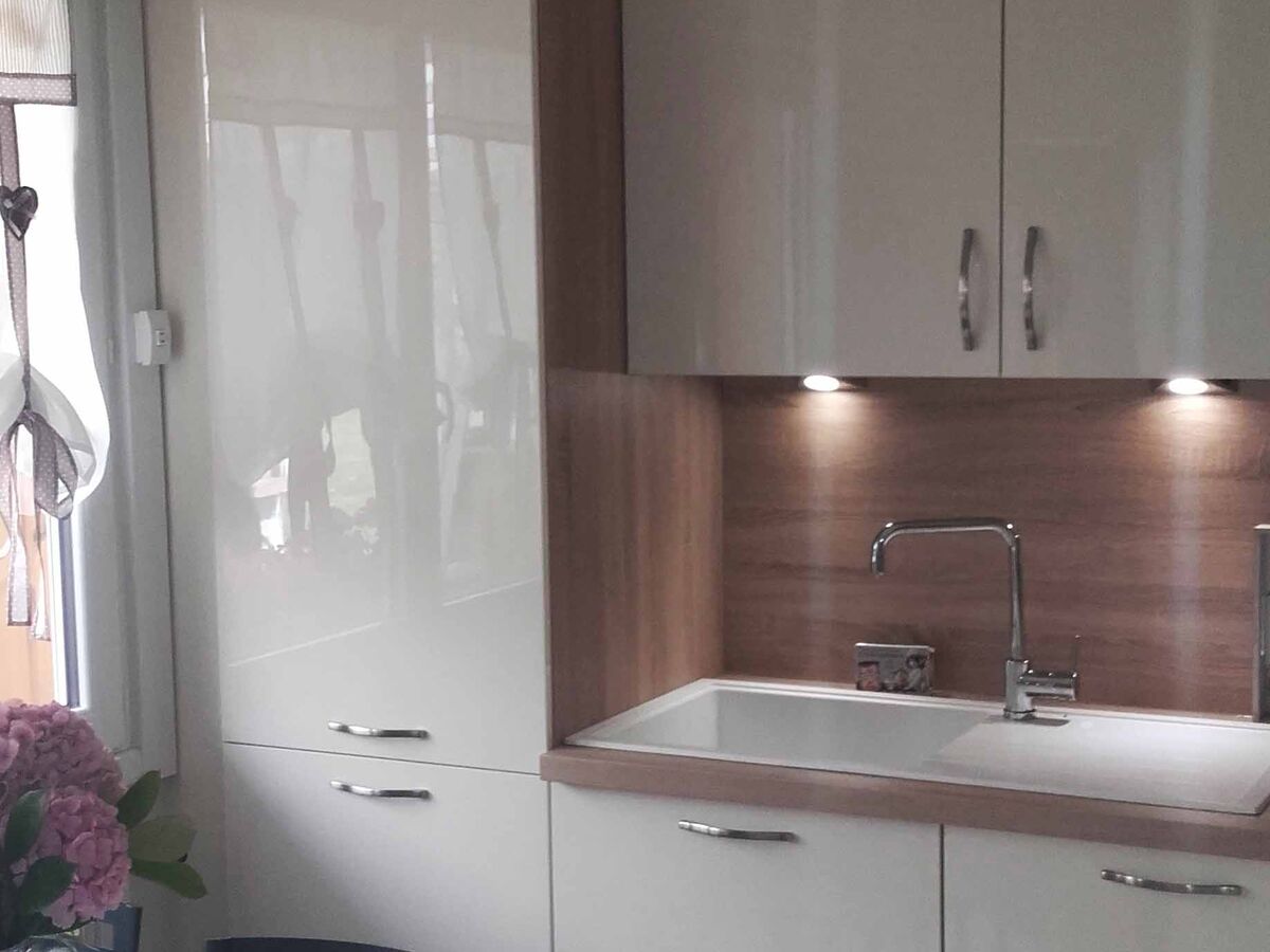 Cuisine avant-après sur mesure Light Blanc brillant