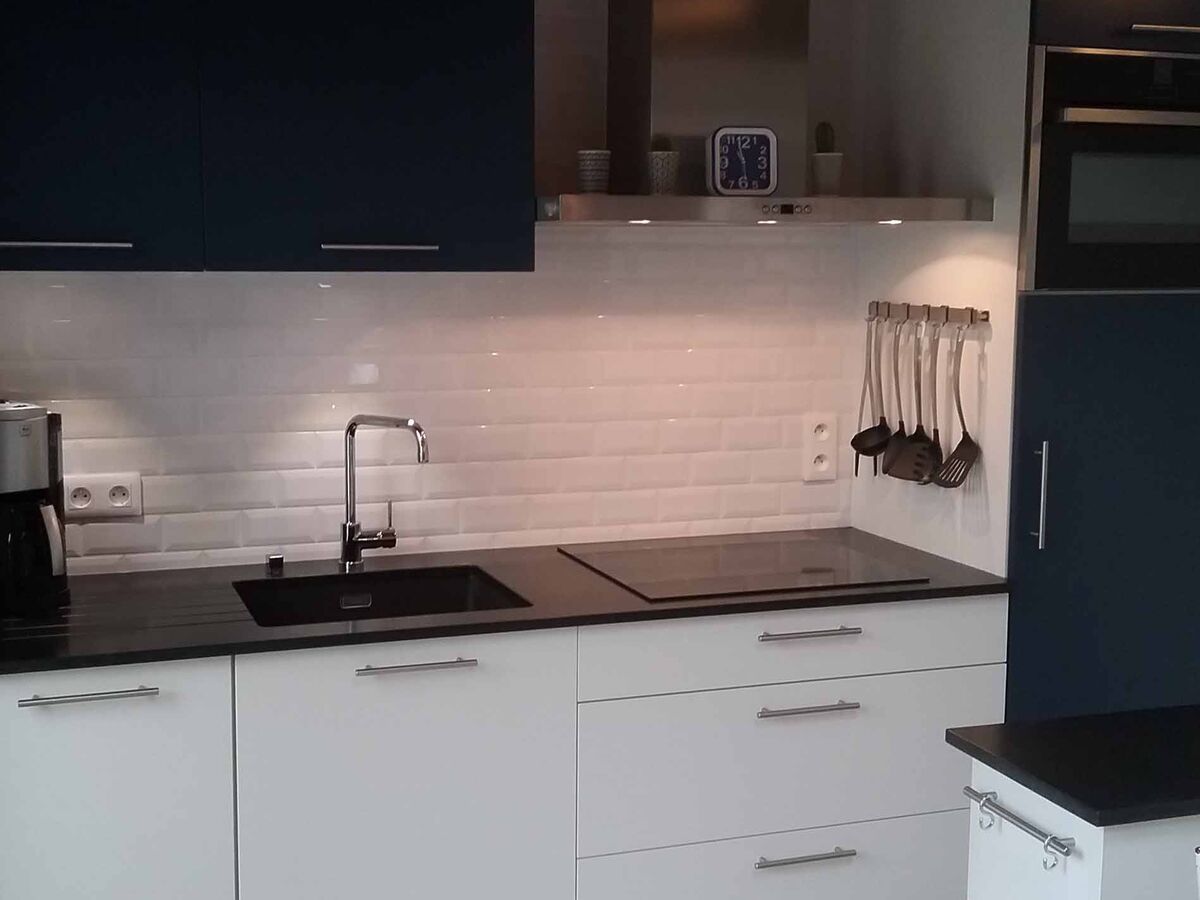 Cuisine avant-après sur mesure Trend + Blanc Mat