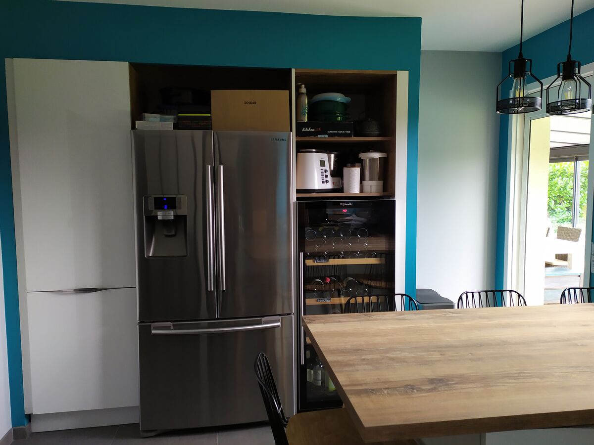 Cuisine avant-après sur mesure Light Blanc Brillant